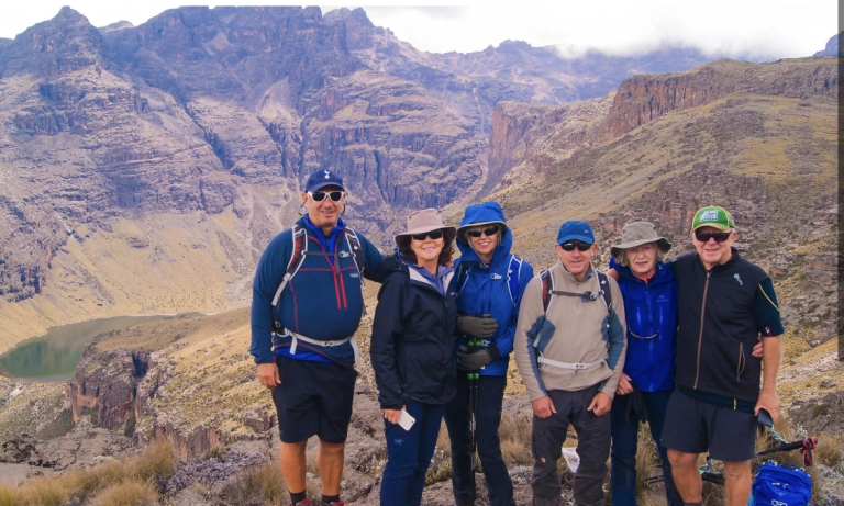 Chogoria route hikers
