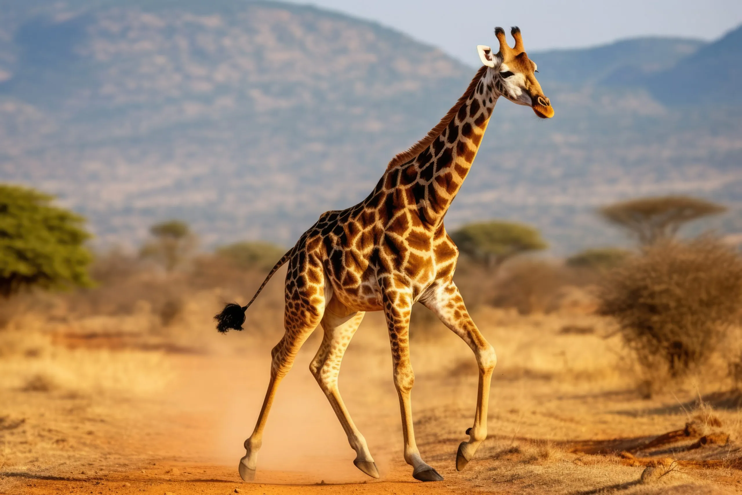 Giraff afrikanska vilda djur safari djur